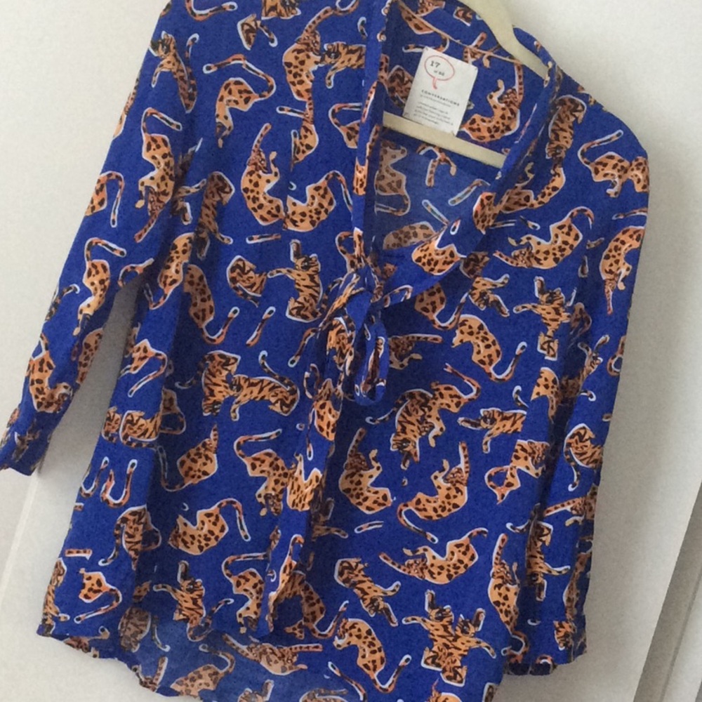 Anthropology Limited collection Blue Top Size S